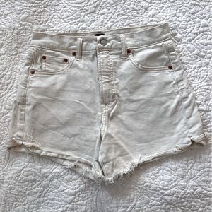 GAP white denim shorts